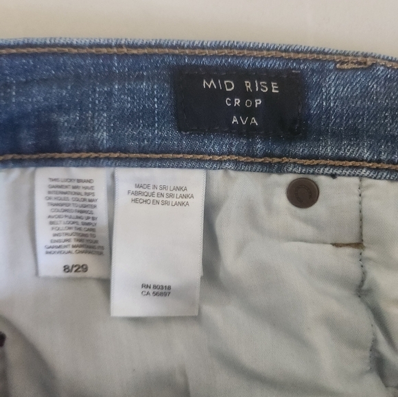Lucky Brand Womens Ava Medium Wash Midrise Crop Jeans-Size 8/29 - Picture 14 of 15